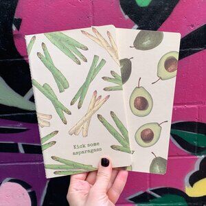 'Avo Good Day and Kick Some Asparagass Large Notebooks | 5" x 8.25" x 1" | Set